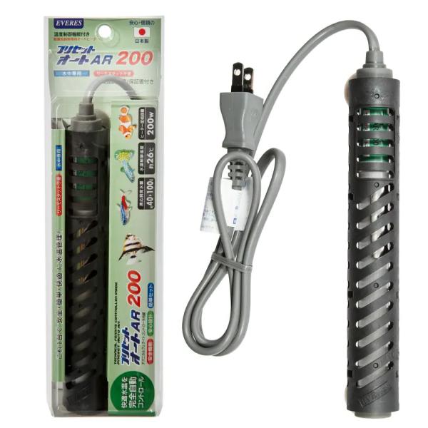 メーカー：エヴァリス アクアリウム用品　アクア用品　ヒーター　保温　エヴァリス　プリセットオートヒーター　ＡＲ２００Ｗ　オートヒーター　20131008　ＫＫ　4540150001336　60cm水槽　heater_everes　aq2_e...