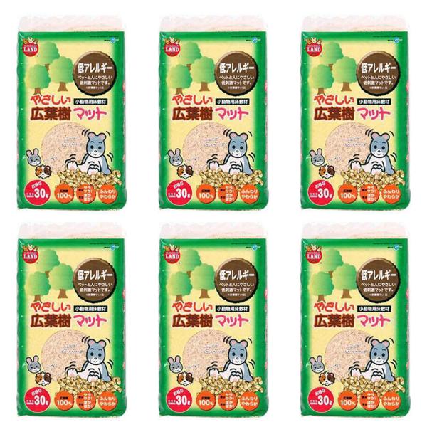 メーカー：マルカン mlmfkline　_animal　小動物　鳥　敷材　マルカン　やさしい広葉樹マット　３０Ｌ　20121116　KT　4906456542742　セット　うさぎ　ハムスター　床材　ハリネズミ　モルモット　６袋入り　201...
