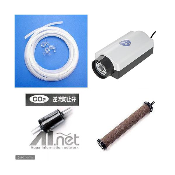 ibuki_airpomp　アクアリウム用品　アクア用品　エアレーション　エアレーションセット　ＳＳＰＰ―２Ｓ＋逆止弁＋キスゴム×３＋チューブ３ｍ＋いぶき　２３φ×１５０　水作いぶきセット　器具　吸盤　無印キスゴム　jpj2209airse...