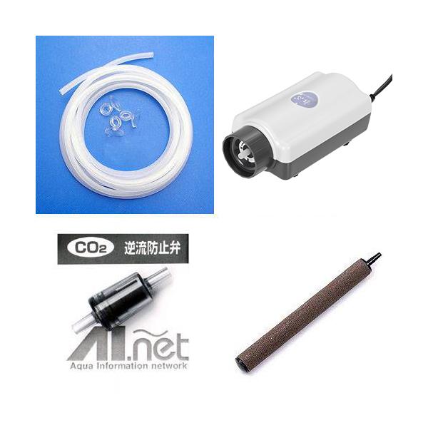 ibuki_airpomp　アクアリウム用品　アクア用品　エアレーション　エアレーションセット　ＳＳＰＰ―３Ｓ＋逆止弁＋キスゴム×３＋チューブ３ｍ＋いぶき　１８φ×１５０　水作いぶきセット　器具　suisaku_kanri1126　６０ｃｍ...