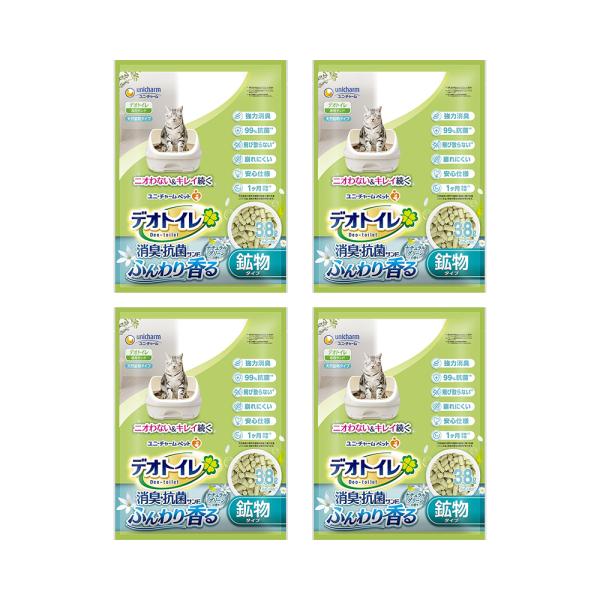 メーカー：ユニチャーム de20_unidn　_neko　4520699685815　デオトイレ　ふんわり香る消臭・抗菌サンド　３．８L　猫　猫砂　猫用品　トイレ　トイレ砂　消臭　ニオイ　くさい　抗菌　香り　子猫　カプセル　長続き　天然消臭...