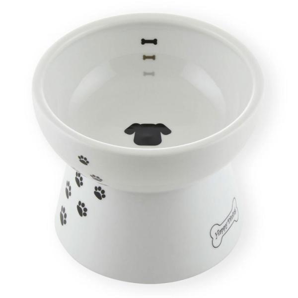 メーカー：猫壱 nych　20181129　4580471864302　DC-0741　猫壱　ねこいち　ハッピーダイニング　脚付フードボウル　犬柄　犬用　犬用品　ドッグ　いぬ　犬　お皿　皿　かわいい　可愛い　フードボウル　ボウル　食器　ne...