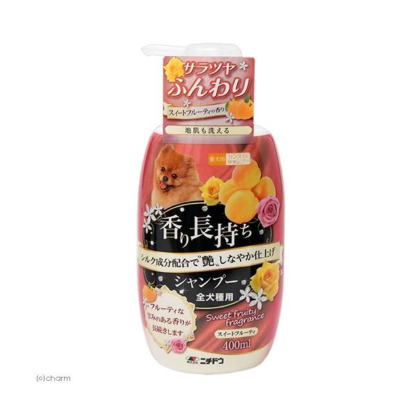 メーカー：ニチドウ _dog　4975677044212　ニチドウ　香り長持ちシャンプー　スイートフルーティ　４００ｍｌ　犬用品　犬　イヌ　ドッグ　用品　シャンプー　リンスインシャンプー　全犬種　ヘアケア　被毛ケア　皮膚ケア　ＧＢＮＭ　20...