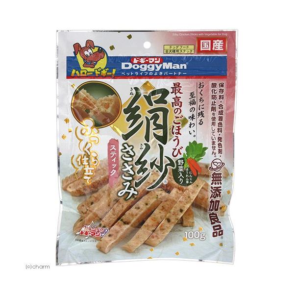 ドギーマン　無添加良品　絹紗　スティック　野菜入り　１００ｇ　犬　おやつ　無添加
