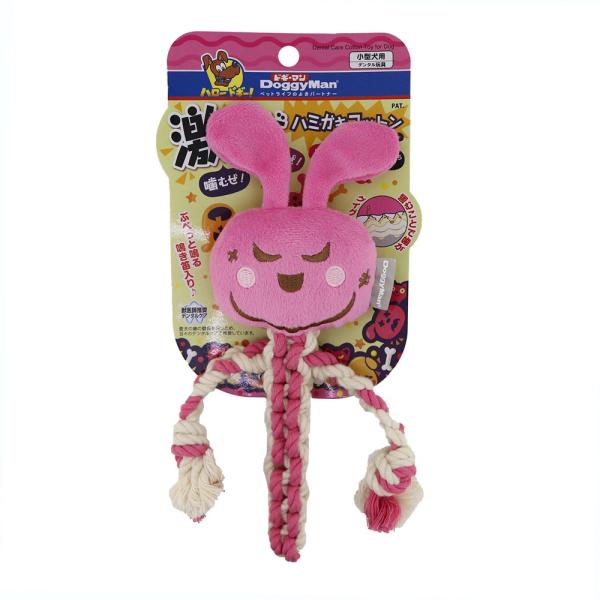 メーカー：ドギーマン _dog　ドギーマン　激遊びハミガキコットン　うさっち　ＳＳ　犬　犬用おもちゃ　デンタルケア　4976555857955　20190923　ＧＢＮＭ　犬用品　おもちゃ　玩具　デンテルケア　歯磨き　歯みがき　超小型犬　超...