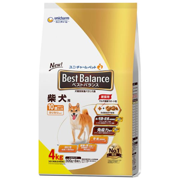 他サイト： ドッグフード　ベストバランス　カリカリ仕立て　柴犬用　１０歳以上用　４ｋｇ（５００ｇ×８袋）の商品画像