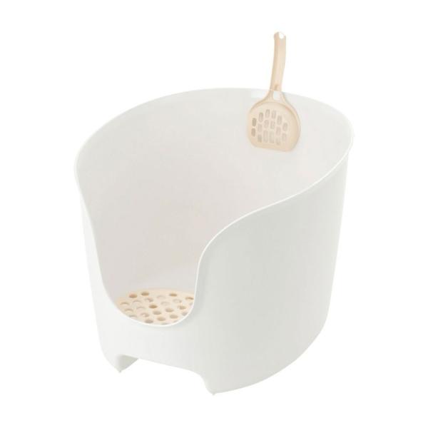 メーカー：リッチェル リッチェル　ラプレ　壁高ネコトイレ　ホワイト　4945680566117　20191115　ＧＢＮＭ　猫用品　トイレ　ノーマルタイプ　フードなし　ネコ用　猫用　猫用トイレ　ネコ用トイレ　国産　日本製　Ｌａｐｕｌｅ　Ｒｉ...