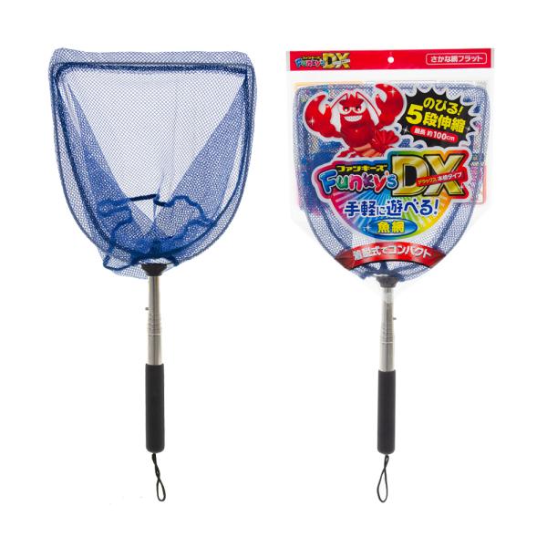 メーカー：エーワン ファンキーズＤＸ　５号　さかなフラット　Ｂ式ヘッド　4906988271233　20200325　ｋｓｚｋ　アクアリウム用品　ハンドサイズ　たも網　採取　網　釣り　フィッシング　川魚　エビ　ザリガニ　エーワン　魚アミ　魚...