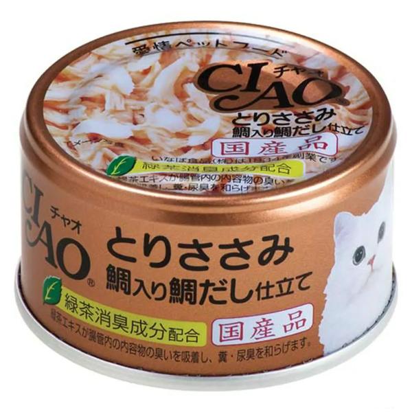 96缶 いなば CIAO チャオ 缶 猫 とりささみ 鯛入り 鯛だし仕立て CIAO（いなばペットフード） いなば CIAO チャオ とりささみ 鯛