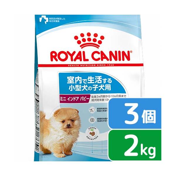 【おまけ付き！】ロイヤルカナン ミニ インドア パピー 2kg✖️3袋 ロイヤルカナン（ROYAL CANIN） ミニ インドア パピー 子犬用 2kg