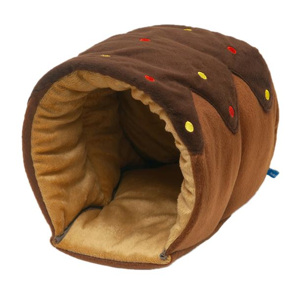 メーカー：Rainbow rabhosroll　レインボー　ロールケーキのおうち　ブラウン　4589462723345　20201224　y20m12　ＧＢＮＭ　小動物　小動物用品　モルモット　ハウス　トンネル　布製　うさぎ　兎　兔　その他...