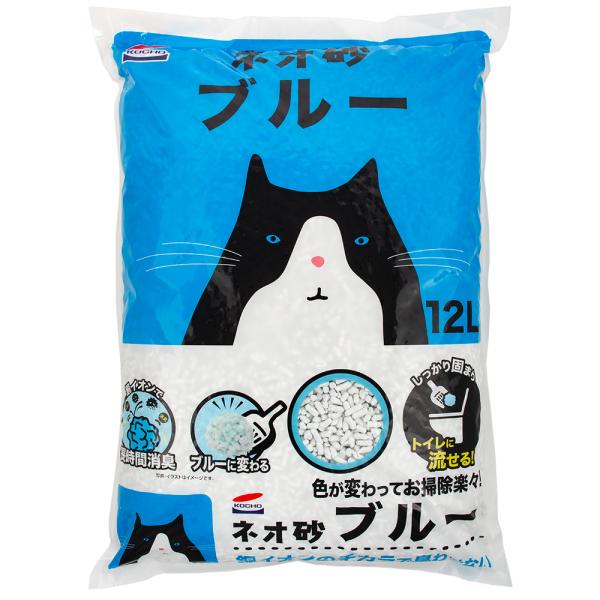 猫砂　コーチョー　ネオ砂　ブルー　１２Ｌ　流せる　固まる　燃やせる　お一人様５点限り