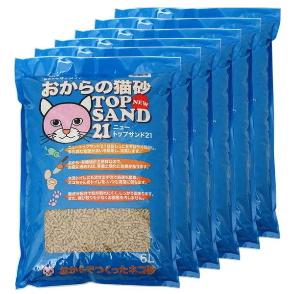メーカー：サンメイト _animal　_neko　サンメイト　ニュ−トップサンド２１　６Ｌ　おからの猫砂　流せる　固まる　燃やせる　4523294003350　2120586　猫用品　猫砂　ねこ砂　ねこ　トイレ　トイレ砂　toilet用品　...