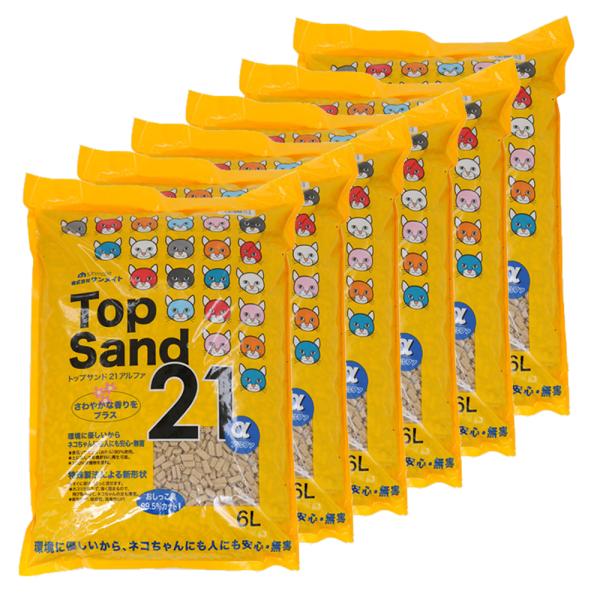 メーカー：サンメイト _neko　サンメイト　トップサンド２１アルファ　６Ｌ　おからの猫砂　流せる　固まる　燃やせる　4523294003367　2120587　ＹＭＹＭ　猫用品　犬用品　小型犬用　小動物・鳥　小動物全般　トイレ砂　猫砂　砂...