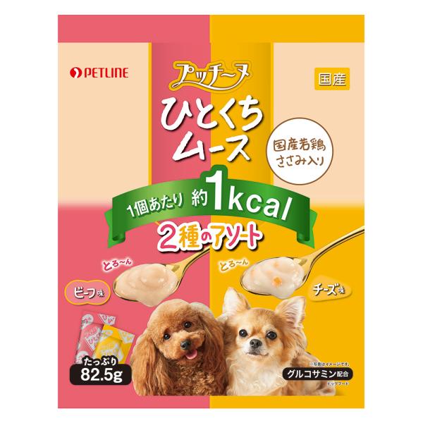 プッチーヌスナック ひとくちムース 国産鶏ささみ入り2種のアソート 82.5g :260797:チャーム charm ヤフー店 通販 プッチーヌスナック ひとくちゼリー 国産鶏ささみ入り3種のアソート 99g