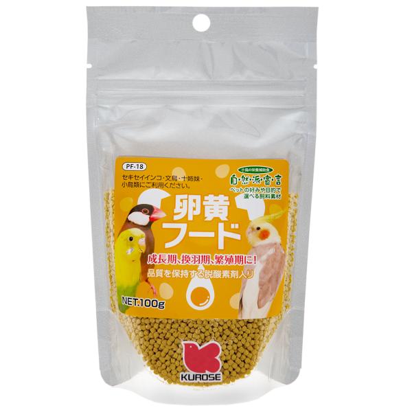 メーカー：黒瀬ペット 黒瀬ペットフード　卵黄フード　１００ｇ　ＰＦ−１８　4972228252188　20210728　ｙ21ｍ07　mikari　トリ　小動物　鳥　フード　餌　エサ　インコ　セキセイインコ　オウム　ご飯　小鳥　黒瀬　ペット...