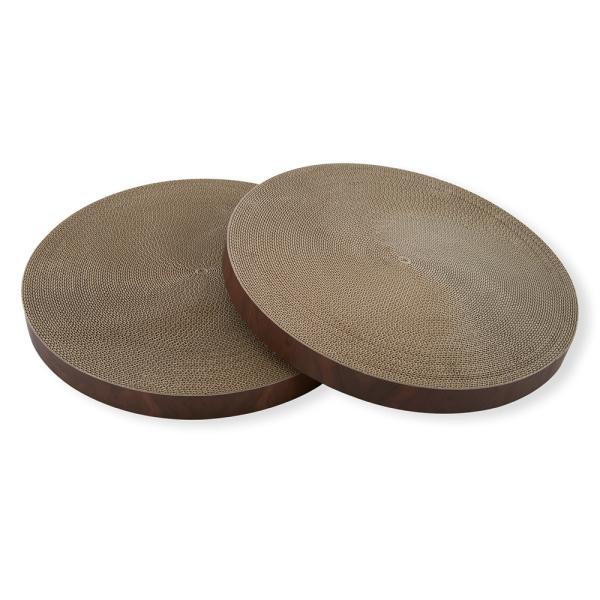 メーカー：猫壱 メーカー画像　猫壱　ねこいち　バリバリボウル　ＸＬ　ダークブラウン　交換用つめとぎ　２個パック　4580471867556　専用パーツ　交換パーツ　ネコ　猫　猫用品　爪とぎ　つめとぎ　爪みがき　爪磨き　爪　ケア　段ボール　ダ...