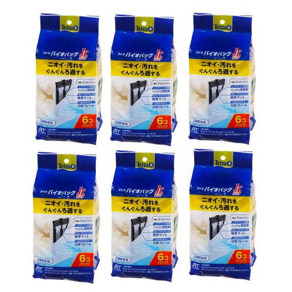 メーカー：テトラ アクアリウム用品　金魚・メダカ　アクア用品　ろ材　ウールマット　純正交換ろ材　純正　交換　テトラ　ＮＥＷ　バイオバッグ　ジュニア　Jr　６個　消耗品　外掛けフィルター　交換マット　器具　テトラジャパン　外掛け交換ろ材　パッ...