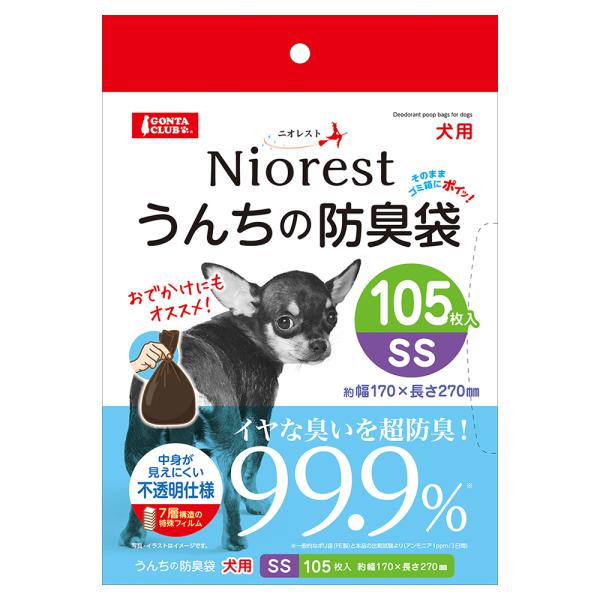 メーカー：マルカン マルカン　ニオレスト　うんちの防臭袋SS　105枚　犬用　4906456572893　20220412　y22m04　mura　犬用品　犬　小型　猫用　猫用品　猫　ペット　袋　不透明　防臭　ビニール　ポリ袋　ペット用品　...