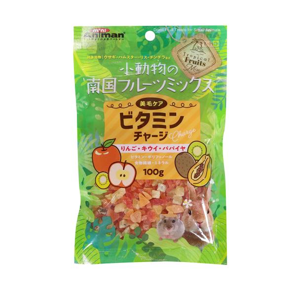 メーカー：ドギーマン メーカー画像　ミニアニマン　小動物の南国フルーツミックス　ビタミンチャージ　１００ｇ　うさぎ　おやつ　ドギーマン　小動物　鳥　スナック　ハムスター　リス　チンチラ　miniAniman　DoggyMan　4976555...