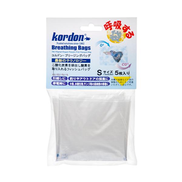 メーカー：コルドン コルドン　ブリージングバッグ　S　5枚　呼吸する袋　4571171612010　20220513　y22m05　Y.K.　アクアリウム用品　最新テクノロジー　フィッシュバッグ　魚の引っ越し　釣り　アウトドアの採集　停電時...