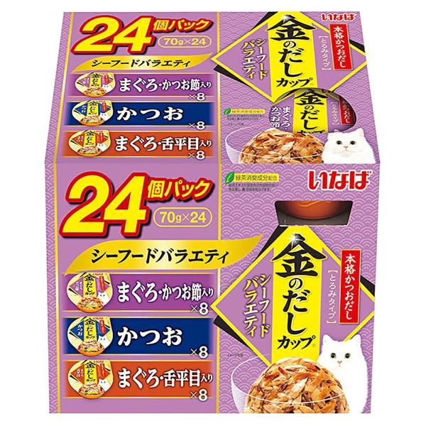 他サイト： いなば　金のだしカップ　２４個パック　シーフードバラエティ　７０ｇ×２４個の商品画像