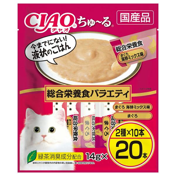 他サイト： いなば　ＣＩＡＯ　ちゅ〜る　総合栄養食バラエティ　１４ｇ×２０本　ちゅーる　チュール　猫の商品画像