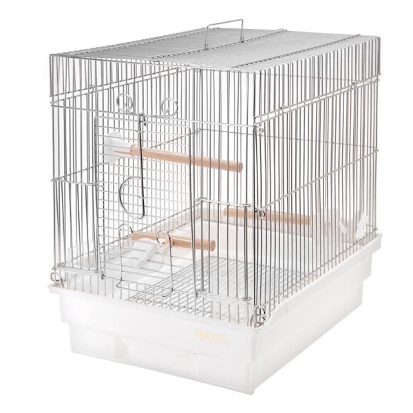 メーカー：ＨＯＥＩ minimalcages　_animal　鳥　ケージ　ホーエイ　２１手のり　銀色　ＨＯＥＩ　２１手のりステンレス　ホワイト　２９×３６．５×３９ｃｍ　4963067005042　キンカチョウ　カナリア　錦華鳥　錦花鳥　カ...