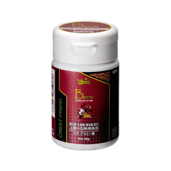 メーカー：キョーリン キョーリン　クレストフリーク　ベタ　２５ｇ　4971618274236　20220801　ｙ22ｍ08　ytks　mikari　アクアリウム用品　アクアリウム　アクア用品　アクア　餌　えさ　ベタ用　グラミー　上層中型熱...