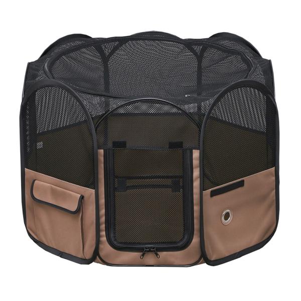 メーカー：アイリスオーヤマ メーカー画像　アイリスオーヤマ　折りたたみサークル　Ｓサイズ　ブラウン　ＰＯＴＳ−８００Ａ　犬　猫　ペット　サークル　ソフトサークル　ケージ　4967576252942　20220804　ｙ22ｍ08　Y.K.　...