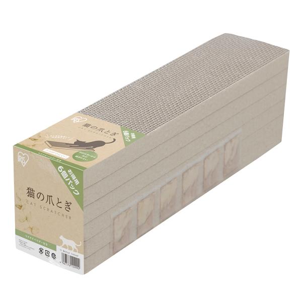 爪とぎ 猫 爪研ぎ おしゃれ 爪とぎ防止 ダンボール つめとぎ 爪みがき 爪やすり 爪 爪磨き 猫用 アイリスオーヤマ 6パック P-NTN-6P