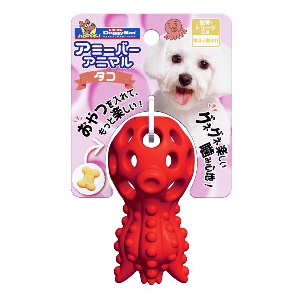 メーカー：ドギーマン メーカー画像　_dog　49765558471　ドギーマン　アミーバーアニマル　タコ　20221102　ｙ22ｍ11　mikari　おもちゃ　用品　玩具　超小型　小型犬　小型　犬　犬用品　イヌ　知育　ゴム製　小さめ　小...