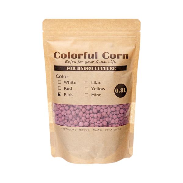 メーカー：三浦園芸 カラフルコーン　０．８Ｌ　ピンク　ハイドロカルチャー用土　4944251048632　20220915　y22m09　mura　ガーデニング　園芸　ガーデニング用品　園芸用品　ハイドロカルチャー　ハイドロコーン　水耕栽培...