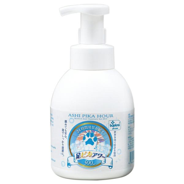 メーカー：グッドスマイル メーカー画像　バイオフレッシュ　足ピカアワー　５００ｍｌ　4562244181120　20220826　ｙ22ｍ08　Y.K.　犬　いぬ　犬用　いぬ用　ドッグ　dog　犬用品　除菌　抗菌　手足　爪　肉球　足元　耳