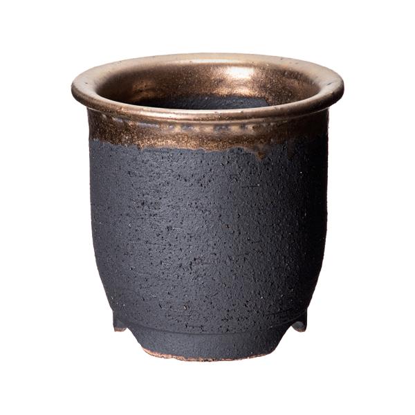 メーカー：かみ山陶器 盆栽鉢　植木鉢　鉢　ガーデニング用品　信楽焼　金彩大深　４号　多肉植物　山野草　2250002847501　20221222　y22m12　mura　ガーデニング　園芸　園芸用品　和風　観葉植物　植物　サボテン　小鉢　...