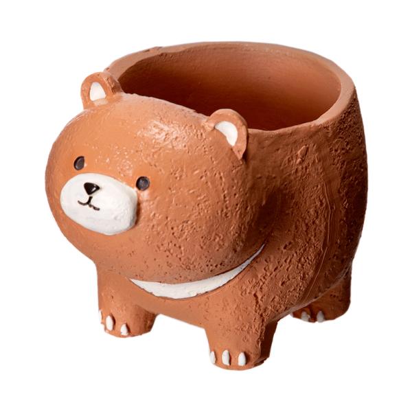 メーカー：ケーイーアイ littleregin　鉢カバー　鉢　植木鉢　ガーデニング用品　リトルレジンポット　四つ足アニマル　くま　１号ポット用　4530254159682　20230206　ｙ23ｍ02　muraリトルアニマル　レジン　プラ...