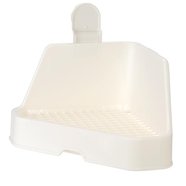 メーカー：三晃商会 4976285251016　_animal　三晃商会　おなやみ解決トイレ　三角　ＩＶ　アイボリー　小動物　小動物用品　兎　うさぎ　兎用トイレ　ウサギ用トイレ　うさぎトイレ　といれ　プラスチック　角　イージーホーム　イージ...