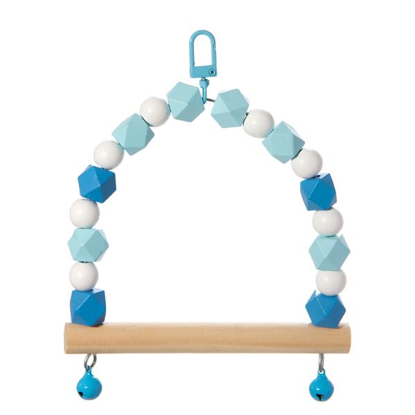 メーカー：fuu fuu　鳥　小動物の木製ブランコ　パステルアーチ　色おまかせ　4573298444079　20230106　y23m01　mura　小動物　ペット用品　鳥用品　小鳥　玩具　おもちゃ　木製　ウッド　ブランコ　アーチ　止まり木...