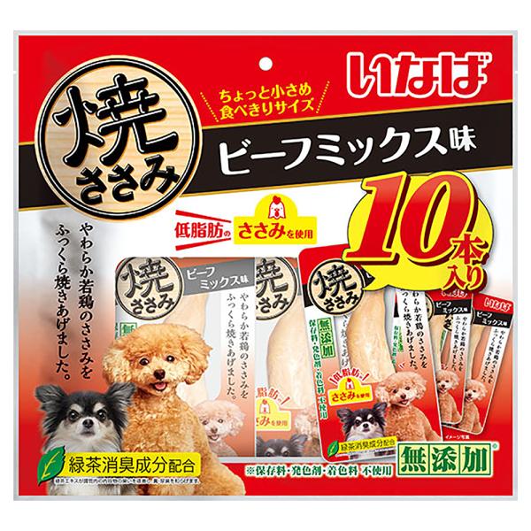 他サイト： いなば　焼ささみ　ビーフミックス味　１０本入りの商品画像