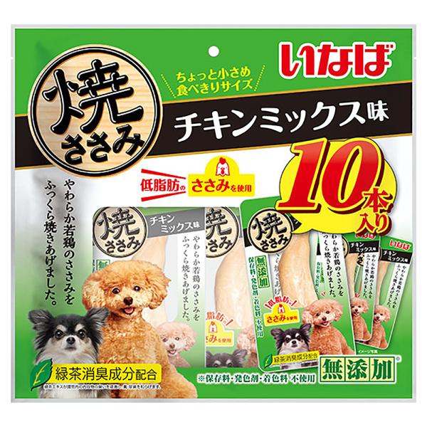 他サイト： いなば　焼ささみ　チキンミックス味　１０本入り　犬の商品画像