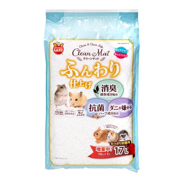 メーカー：マルカン ハムスター　床材　4906456577683　マルカン　クリーンマット　ふんわり仕上げ　お徳用　１６Ｌ　小動物　小動物用品　鳥　鳥用品　ゴールデン　ゴールデンハムスター　ジャンガリアン　ジャンガリアンハムスター　ドワーフ...