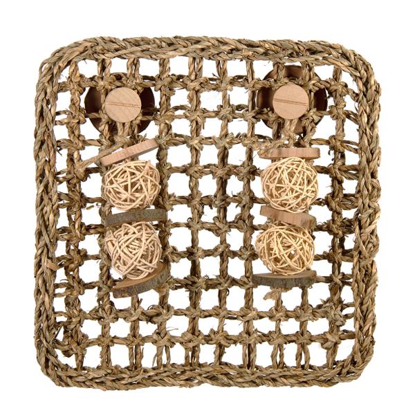 メーカー：fuu ｆｕｕ　鳥・小動物用　クライミングメッシュ＆吊りおもちゃ　4573298445540　20230303　ｙ23ｍ03　mura　小動物　鳥　ペット用品　小動物用品　おもちゃ　玩具　天然素材　天然木　木製　吊下げ　吊り下げ　...