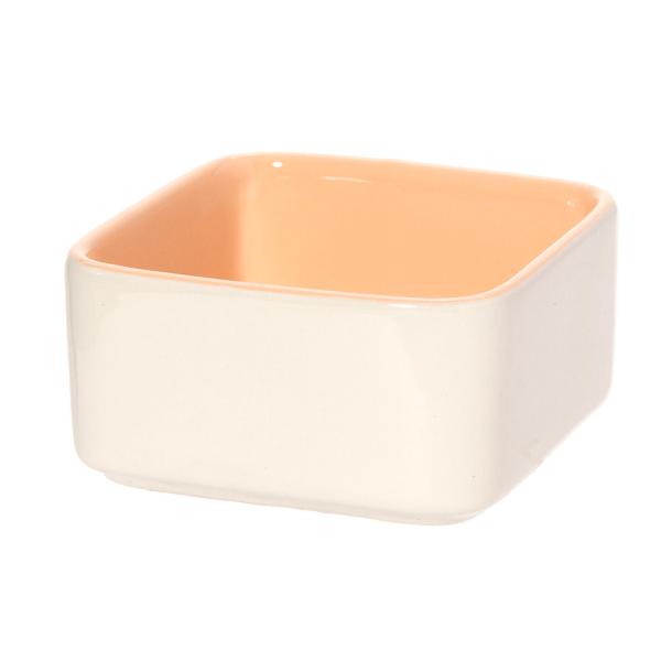 メーカー：fuu ｆｕｕ　小動物の陶器の四角いエサ入れ　コーラルピンク　4573298445632　20230303　ｙ23ｍ03　mura　小動物　鳥　ペット用品　小動物用品　デグー　チンチラ　リス　モモンガ　容器　エサ入れ　餌入れ　水入...