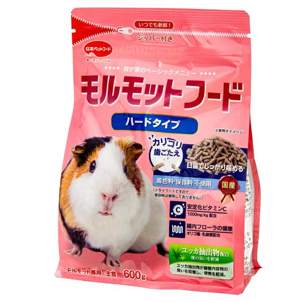 メーカー：日本ペットフード 日本ペットフード　モルモットフード　ハードタイプ　６００ｇ　モルモット　ドライ　ドライフード　ペレット　ご飯　ごはん　食事　えさ　餌　ハード　硬い　歯　歯の健康　デンタルケア　健康な歯　歯ごたえ　噛み応え　カリカ...