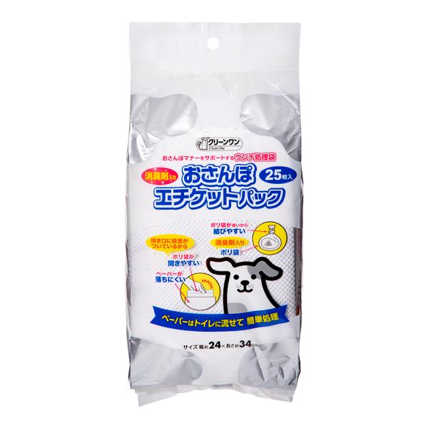 メーカー：シーズイシハラ シーズイシハラ　クリーンワン　おさんぽエチケットパック　消臭剤入リ　２５枚入り　犬　いぬ　愛犬　ドッグ　ドック　dog　猫　ねこ　愛猫　キャット　neko　小動物　ペット　ペット用品　きれい　汚れ　動物　散歩　お出...