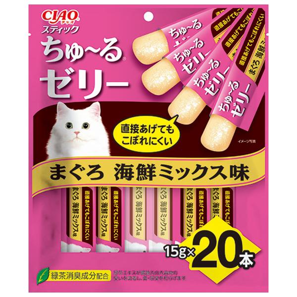 他サイト： いなば　ＣＩＡＯ　スティック　まぐろ　海鮮ミックス味　１５ｇ×２０本の商品画像