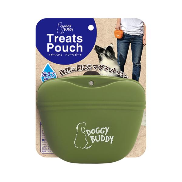 メーカー：プラッツ メーカー画像　プラッツ　ドギーバディ　トリーツポーチ　グリーン　犬　携帯おやつ入れ　トレーニング　4979007136622　20211119　y21m11　wakaoo　犬用品　お出かけ　お出掛け　お散歩　散歩　バッグ...