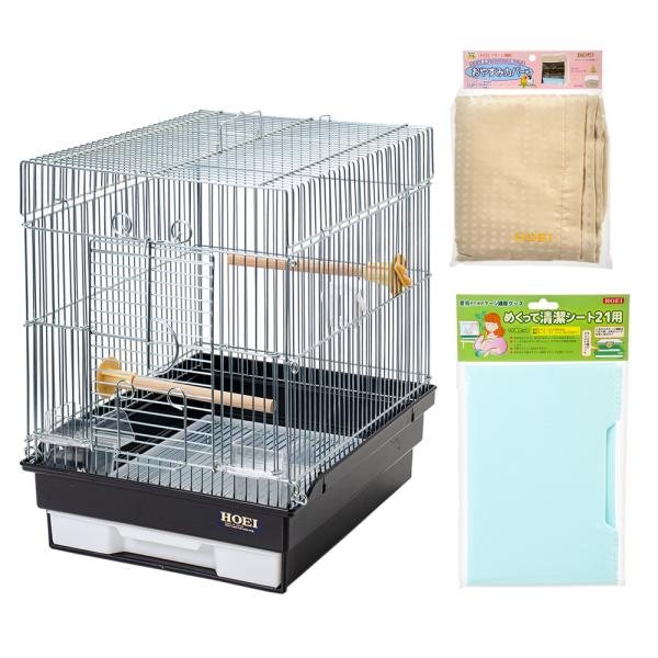 メーカー：ＨＯＥＩ birdcvset　鳥籠　cage　21tnrg　black　黒　ＨＯＥＩ　21手のり　Ｇ　4963067005073　小動物　鳥　ケージ　小鳥　文鳥　十姉妹　キンカチョウ　インコ　小型インコ　セキセイインコ　ボタンイン...