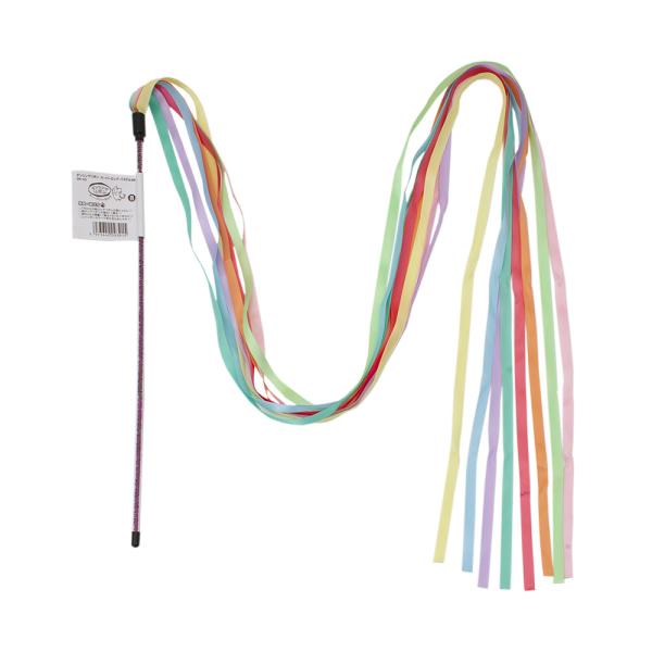 メーカー：スーパーキャット _neko　スーパーキャット　ダンシングリボン　スーパーロング　パステル８Ｒ　4973640093915　DR-03　20200728　ＧＢＮＭ　猫用品　猫　ねこ　猫用　ねこ用　おもちゃ　玩具　猫じゃらし　棒タイ...