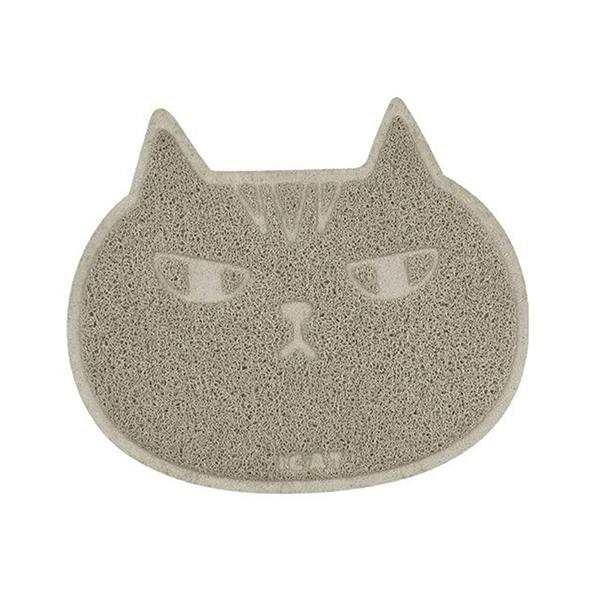 猫砂　ｉＣａｔ　砂取りマット　キャットフェイス　アイボリー　アイキャット